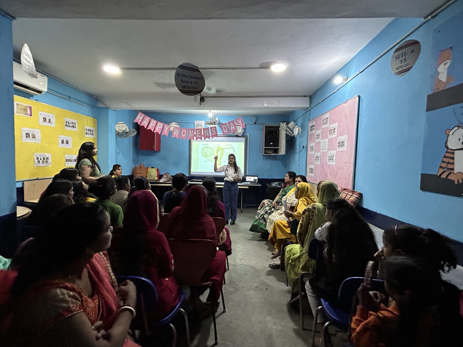 Women's Day health education session on cervical cancer awareness